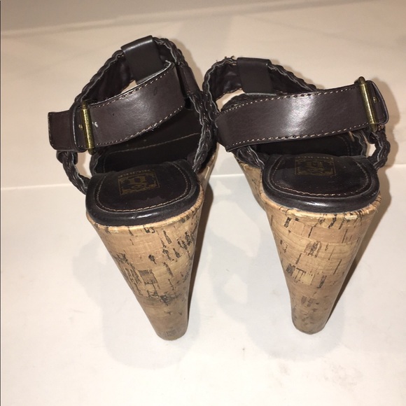 CORK STYLED WEDGES WITH BRAIDED ANKLE STRAP DETAIL - Picture 3 of 3